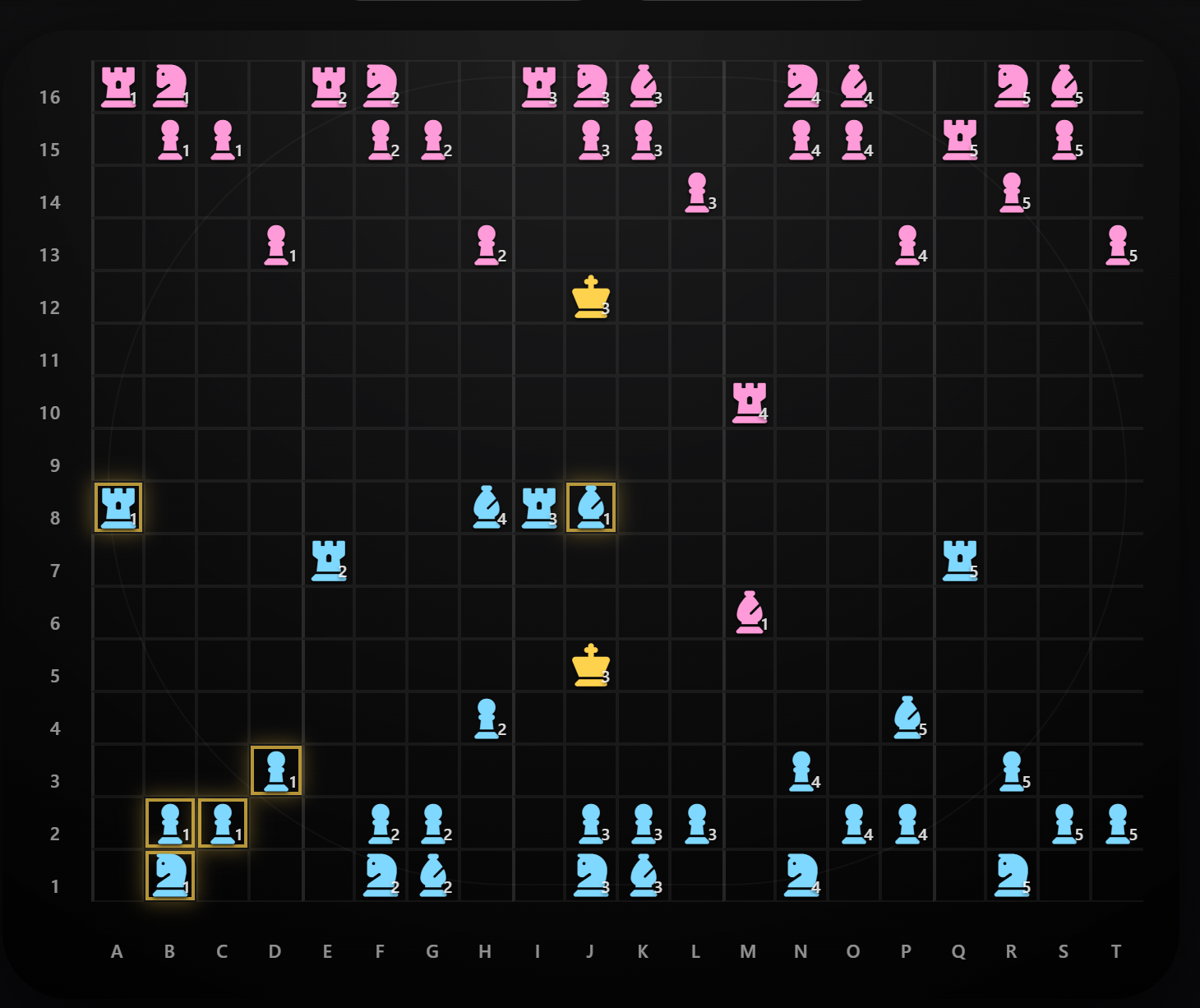 Example 5v5 Chessy gameplay board preview screenshot
